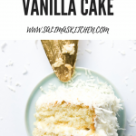 A slice of vanilla coconut cake