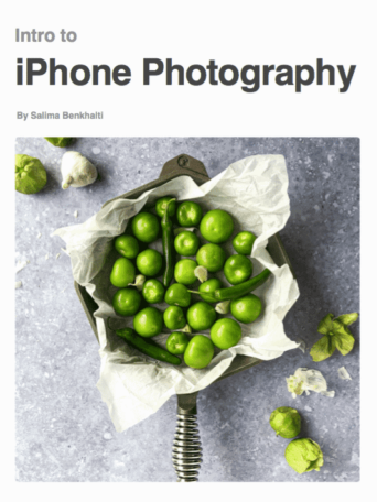 The cover of the book Intro to iPhone Photography.