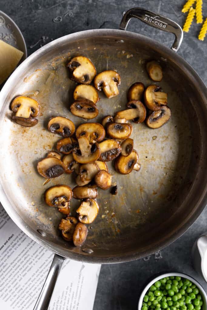 A pan with mushrooms