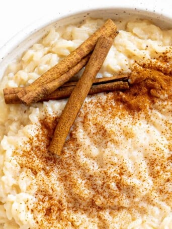 a bowl of arroz con leche