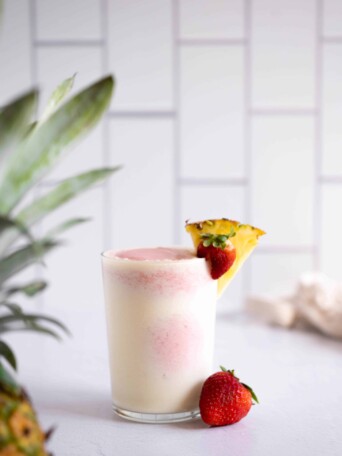 A strawberry pina colada