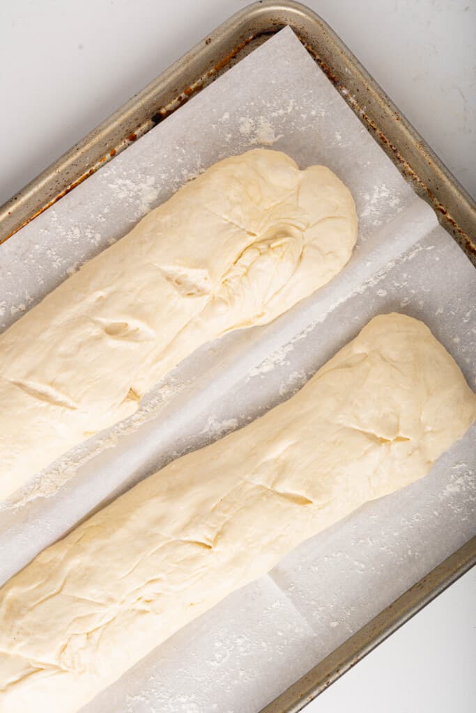 Two loaves of bread dough
