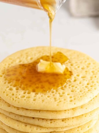 a stack of Moroccan pancakes