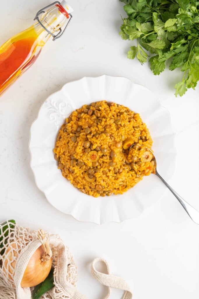 Puerto Rican Rice & Beans with Sofrito (Arroz con Gandules)