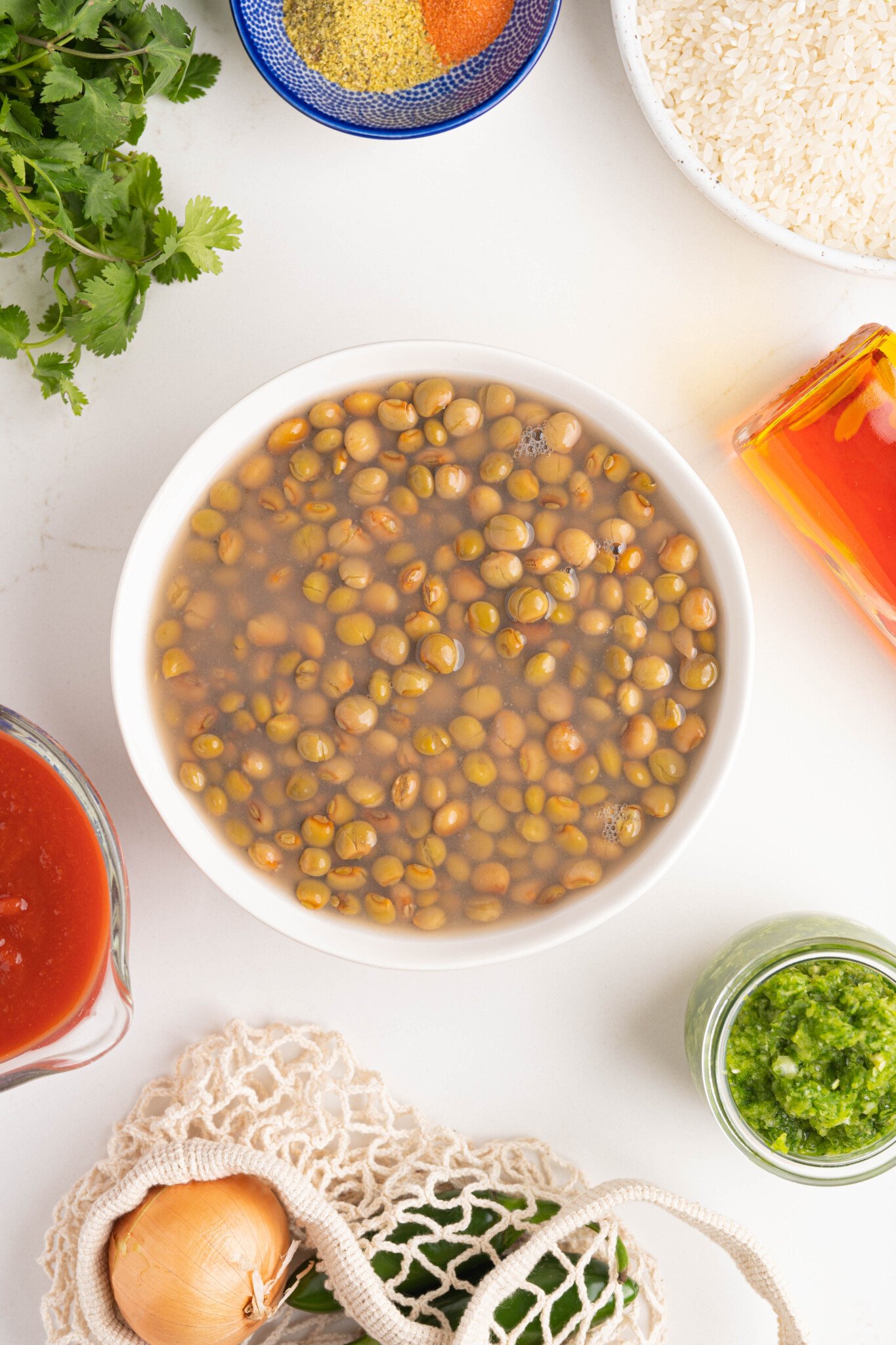 Puerto Rican Rice & Beans with Sofrito (Arroz con Gandules)