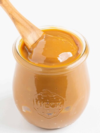 a jar of dulce de leche