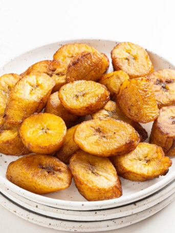 a bowl of sweet fried plantains
