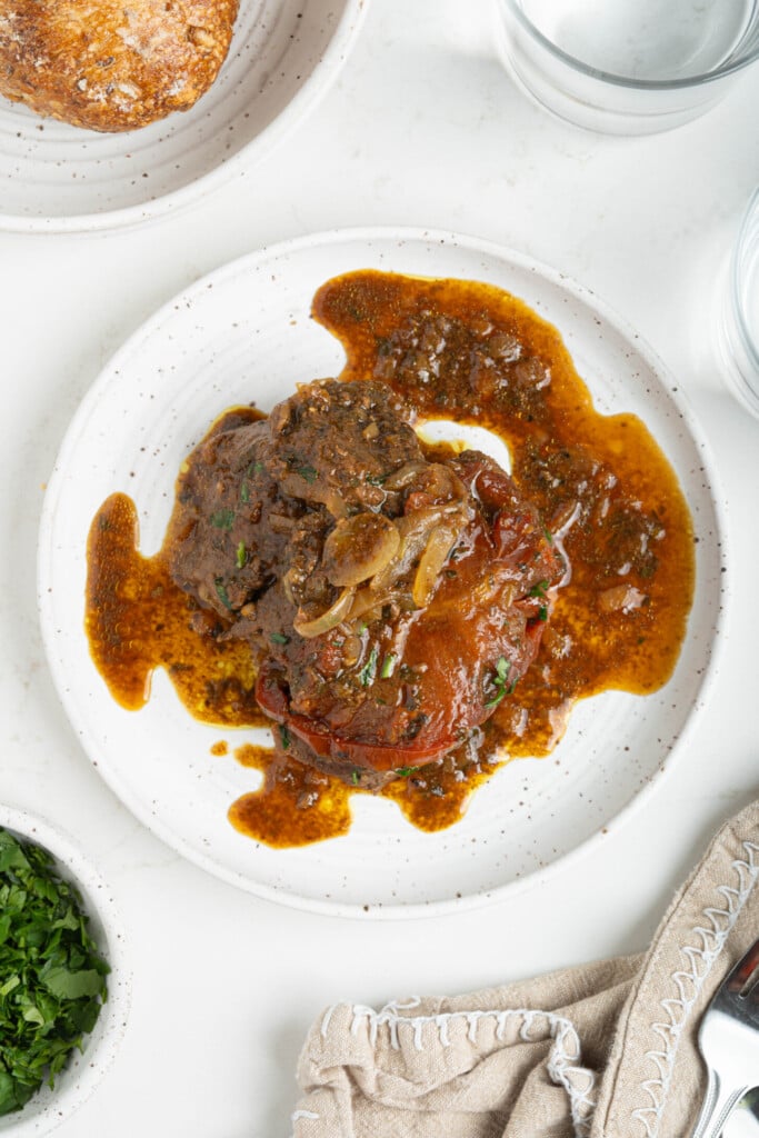 a Moroccan beef tagine on a plate