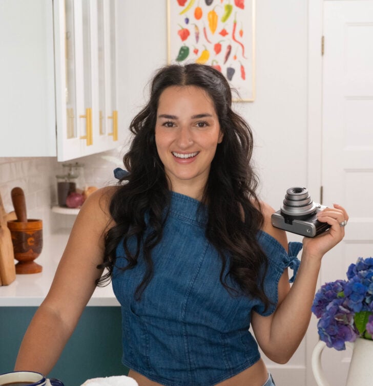 Salima in her kitchen.