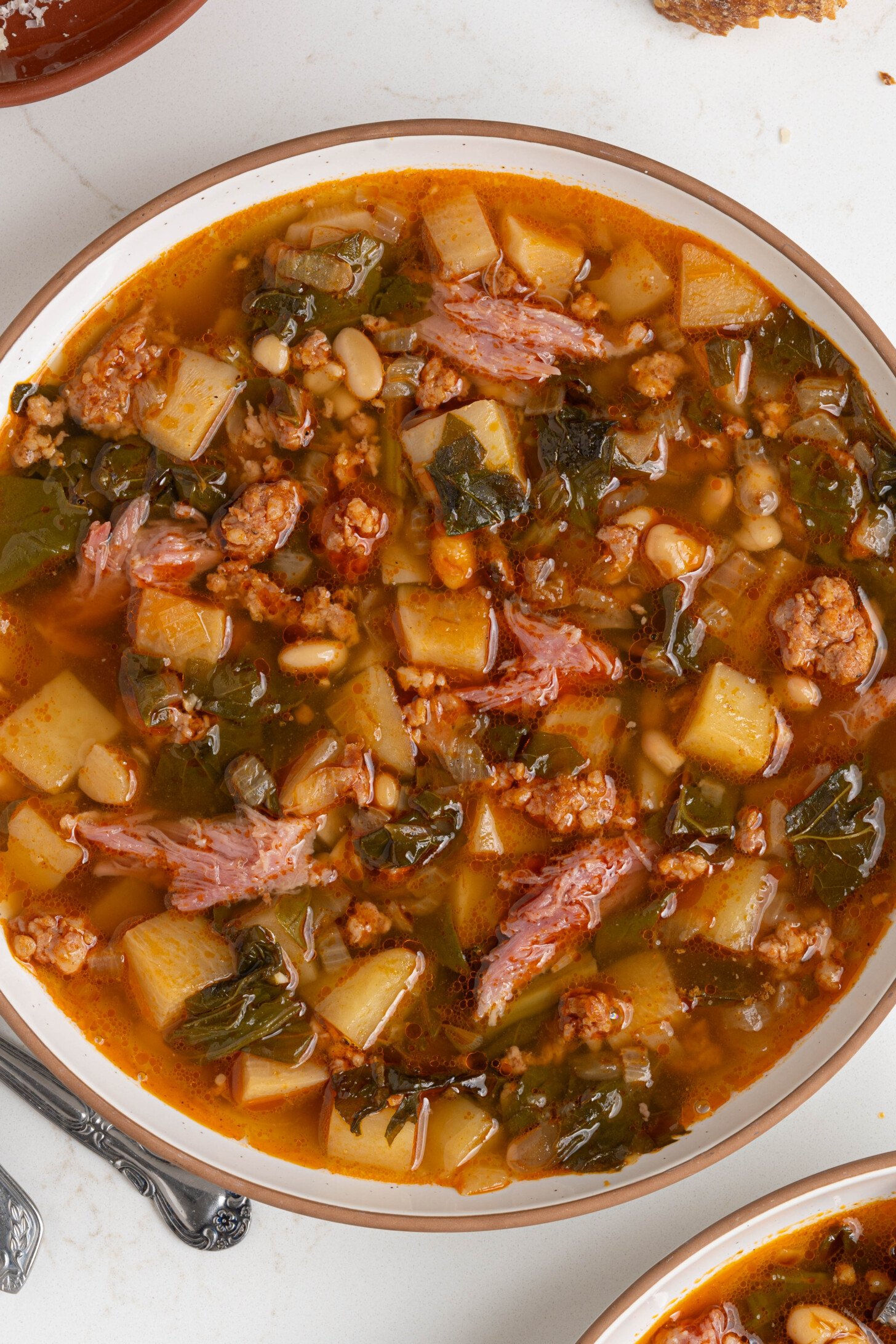 A cup of Caldo Gallow.