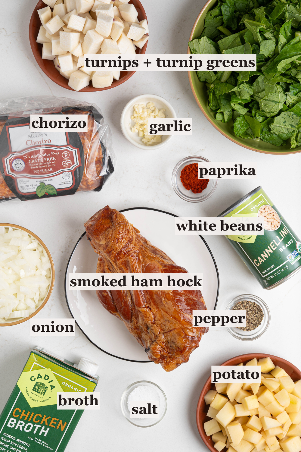 Calls of turnip, garlic, potatoes, ham and more.