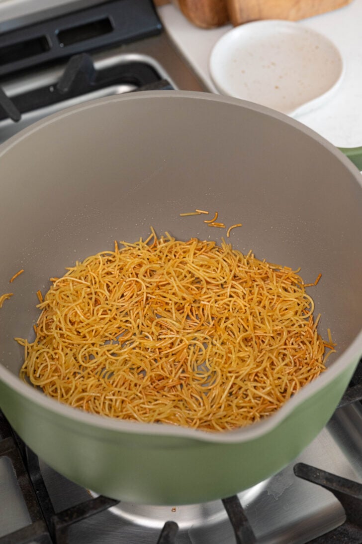 A dishes with toasted phydo noodles.