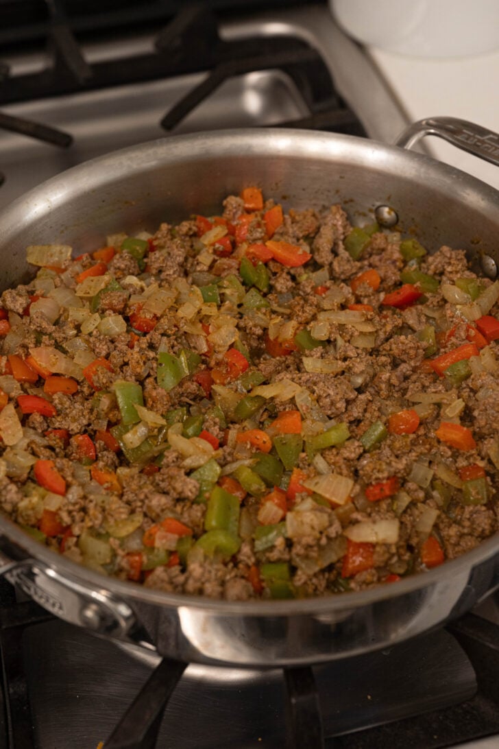 A pot of picadillo.