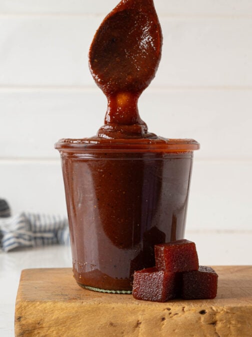 A jar of guava BBQ sauce.